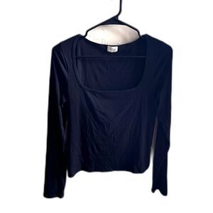 Women's Wilfred Free Ribbed Cropped Long Sleeve Top Size L
